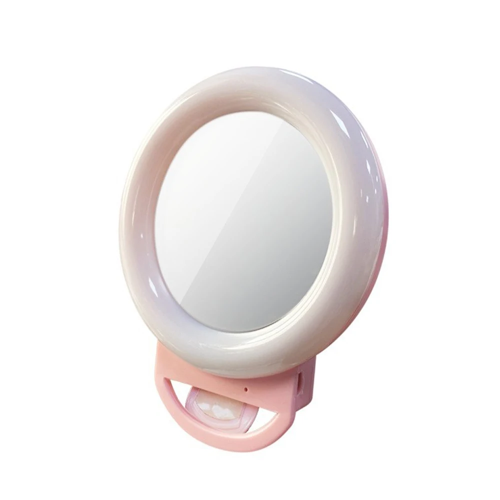 Mini Selfie Ring Light Led Flash Phone Lens Light Usb Ricaricabile Clip Cellulare Fill Lamp Women Selfie Lights