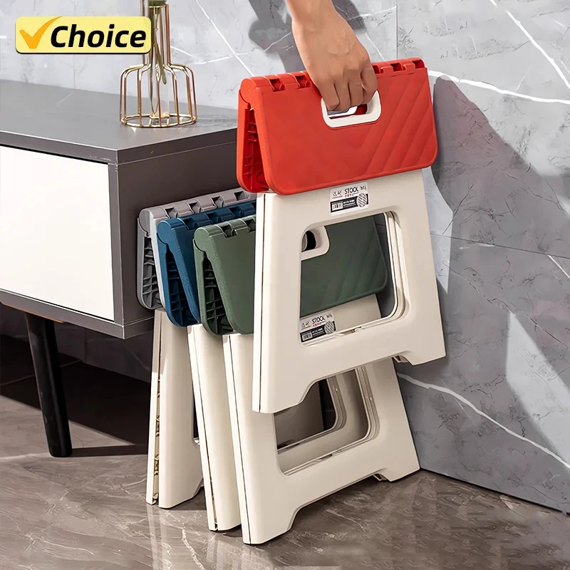New Portable Folding Stool Outdoor Camping Chair Fishing Stool Adult Children Storage Type Home Thickened Hot