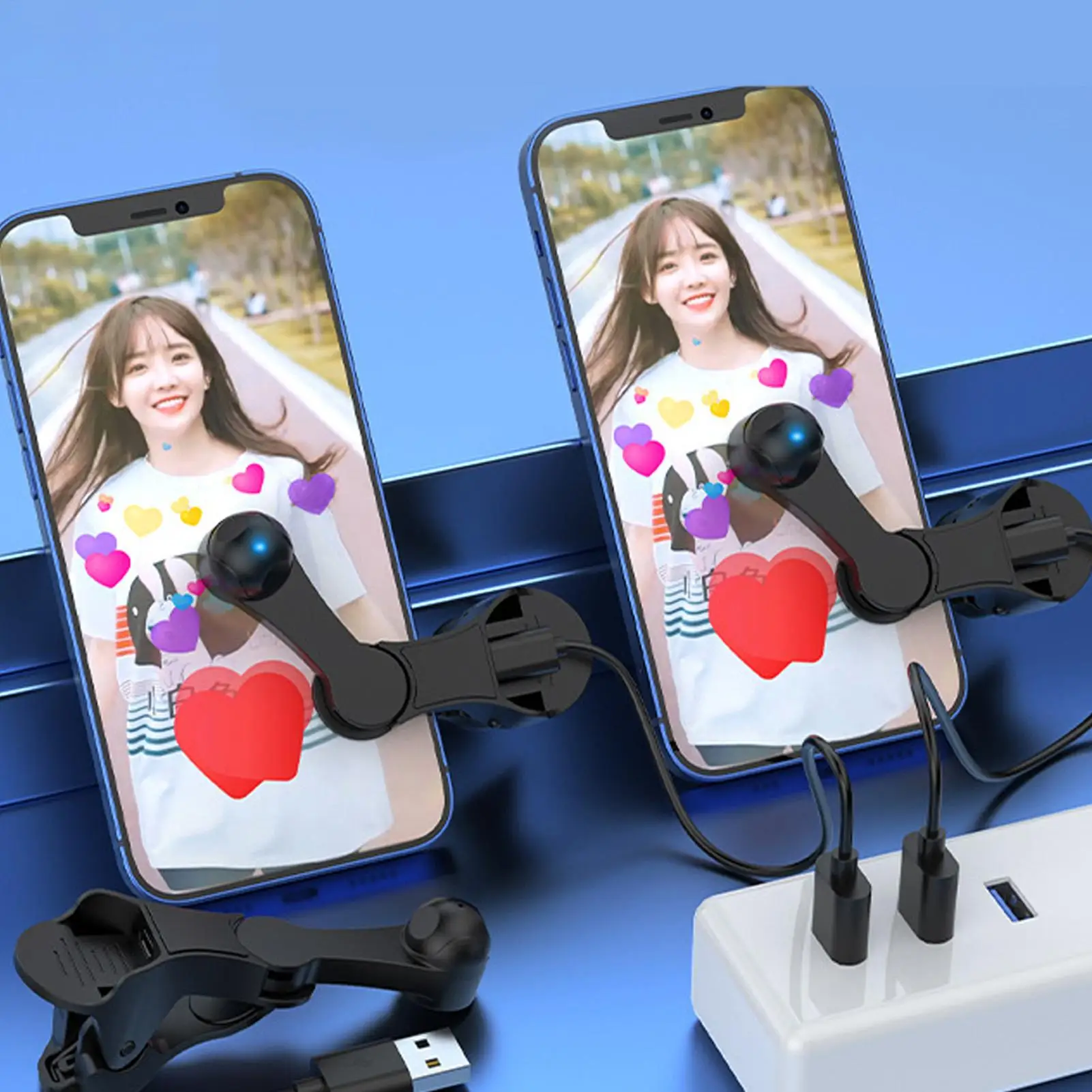 디지털 자동 스크린 클리커 자동 휴대폰 화면 태퍼 USB 휴대폰 화면 장치 사용하기 쉬운 180도 회전 ?