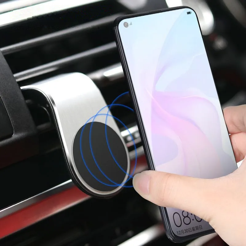 

NEW 1PCS Magnetic Car Phone Holder L Shape Air Vent Mount Stand in Car GPS Mobile Phone Holder For iPhone X Samsung S9 Xiaomi
