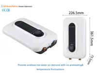 Chauffe-eau électrique instantané sans réservoir 220V 5.5KW à chauffage rapide et haute efficacité avec pompe de surpression pour douche 6