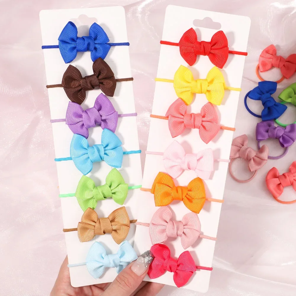 

5Pcs Baby Girls Hair Ties Headdress Scrunchies Elastic HairBand Kids Hair Rope Bow Rubber Band Kids Hair Accessories Wholesale