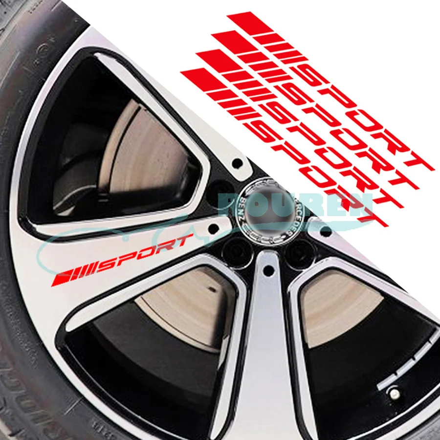 

4pcs Car Motorcycle Stickers Moto Wheels Rims Stripes Decorative Decals for Yamaha Honda Accessories Cafe Racer Modified Parts