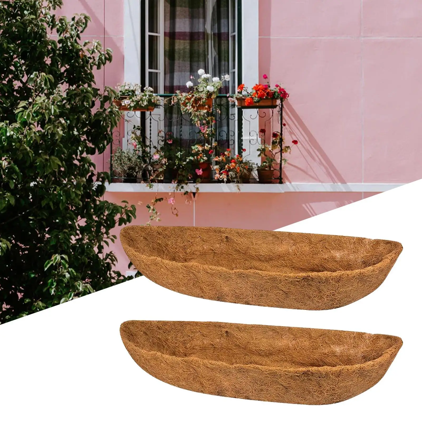 COCO LINER Balcony Flower Box Porch Deck Fence Replacement Liners 30 inch