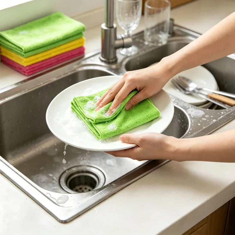 Ultra-Soft and Absorbent Microfiber Cleaning Towel - Versatile Reusable Cloth