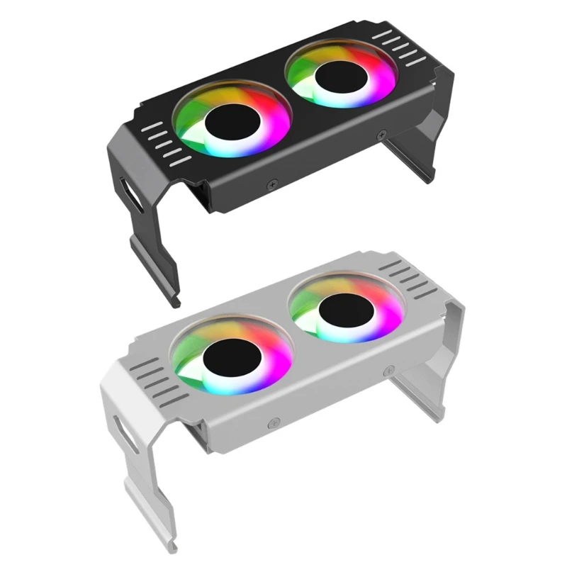 

Охладитель памяти DDR для материнской платы компьютера, радиатор, охлаждающий вентилятор с ШИМ-регулированием ARGB, уменьшает и