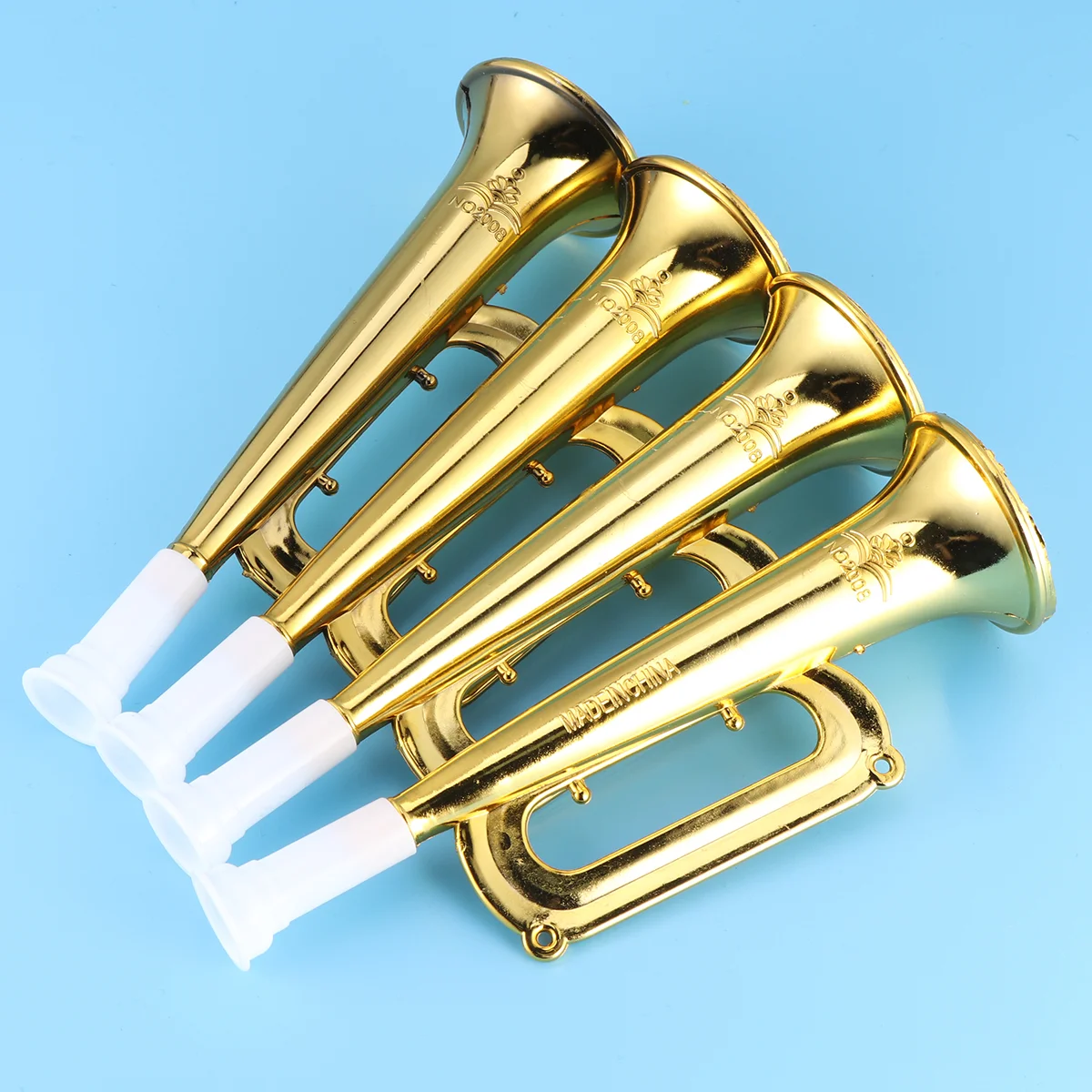 

Plastic Trumpet Noise Maker Kids Toys Cheerleader Football Match Cheering Props Birthday Party Favor Gift (Golden)