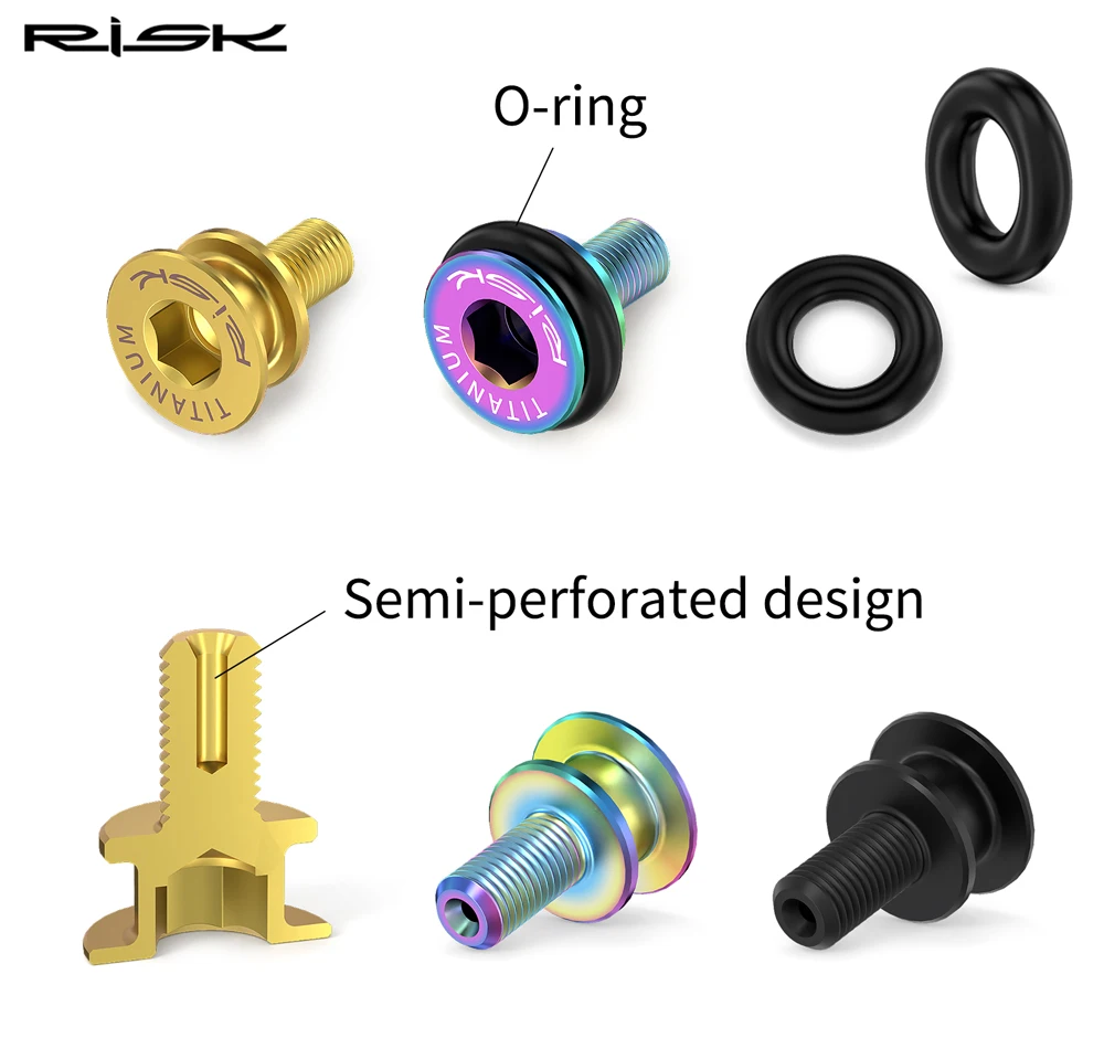 Description Picture 4 of itemRISK Bicycle Bolts Square Hole Crankset Screws M8*15mm Waterproof MTB Road Bike Crank Fixing Bolts Titanium Bicycle Accessories