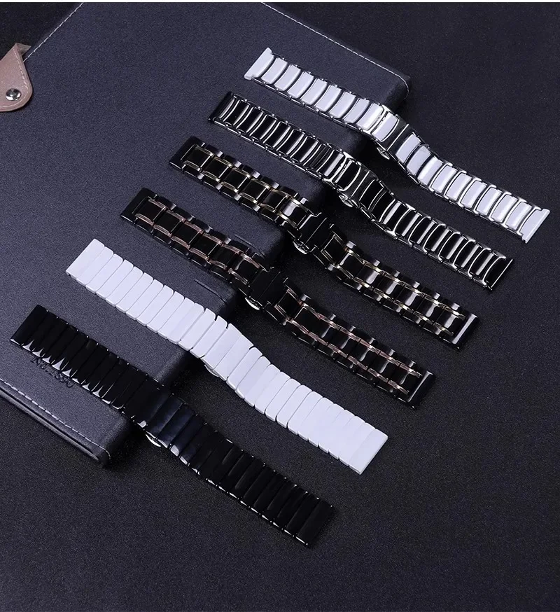22mm Ceramic Strap for Huawei Watch GT4 GT3 GT2 46mm/Ceramic Watchband for Huawei Watch4/4Pro /2Pro /3Pro/ Runner Wristband