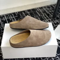 Crestar sabots en daim à enfiler pour femmes, Mules confortables en liège avec Support d'arc, nouvelles sandales de plage pour hommes en plein air 6