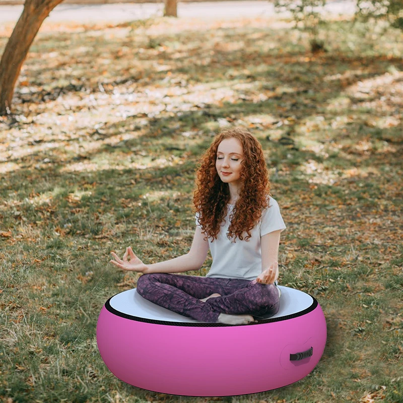 

Inflatable Airspot Gymnastics Air Track 30cm Thickness Air Spot for Yoga Training and Gym Tumbling Round Air Mat Pad for Home Us