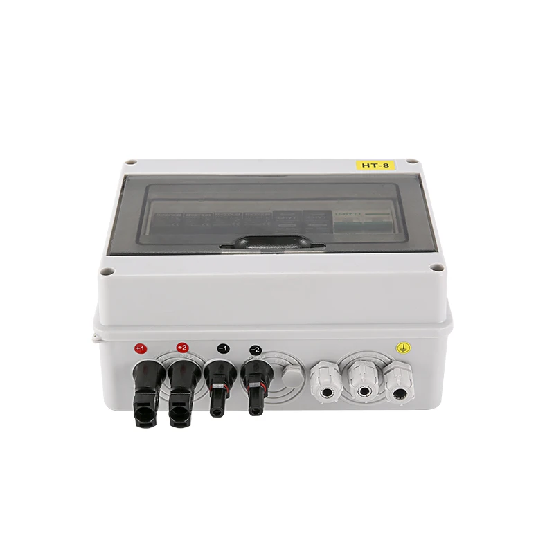 Free Shipping Solar photovoltaic PV Combiner Box With Lightning Protection 2 input 1 out DC 600V Fuse MCB SPD Waterproof Box