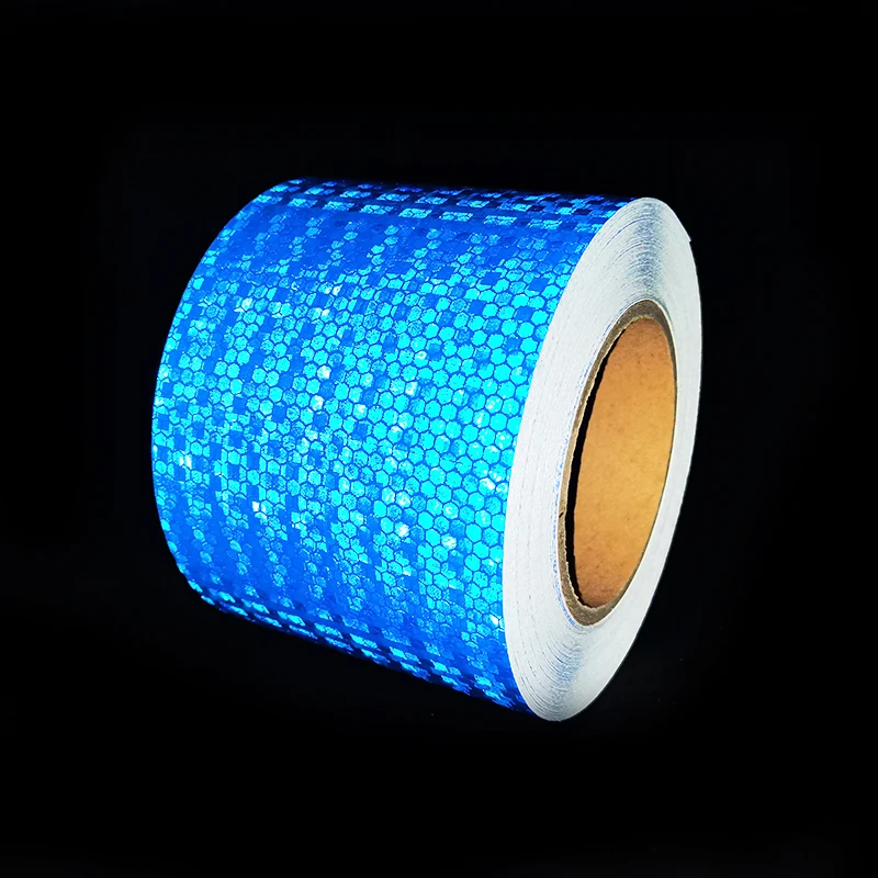 5M Warning Reflective Sticker Honeycomb PVC Night Visibility Waterproof Conspicuity Reflectors Tape Safety Film For Bicycle 10CM