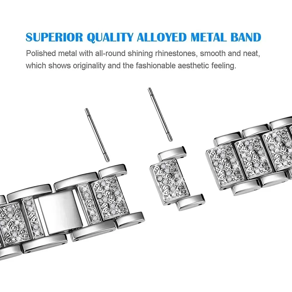 Elegant Diamond Bracelet Metal Strap