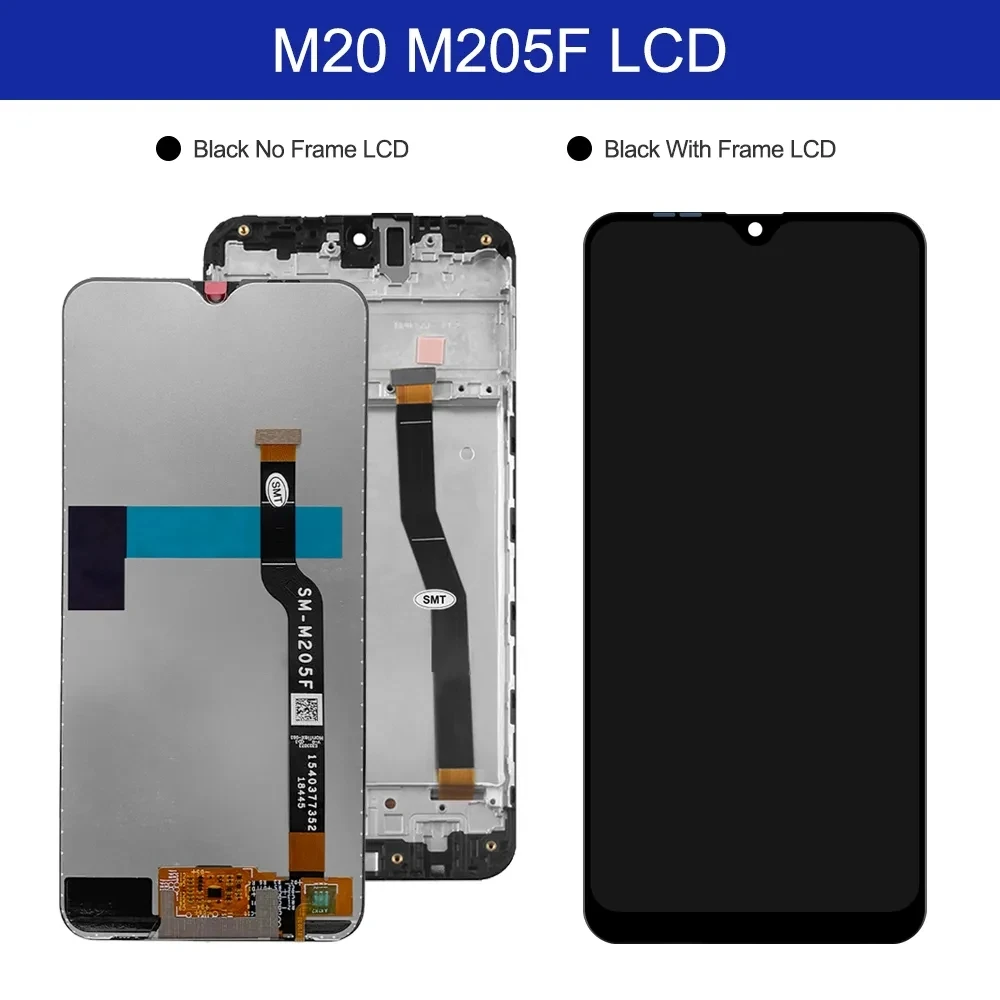 100% Test for is applicable to Samsung  M20 2019 SM-M205 M205F LCD touch screen digitizer assembly replacement
