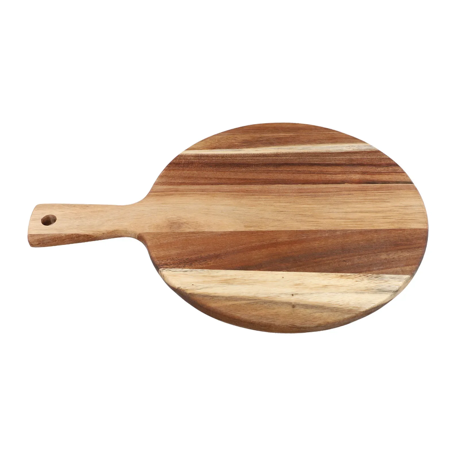 Wooden Pizza Board Round With Hand Pizza Baking Tray 16 Inch Round Cutting Board Platter Cake Bakeware Tools