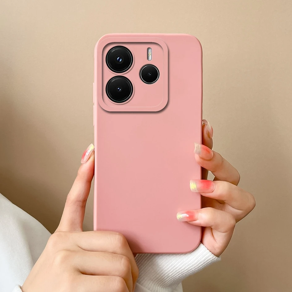 Simple Solid Color Anti-Slip Soft Silicone Phone Case Bumper