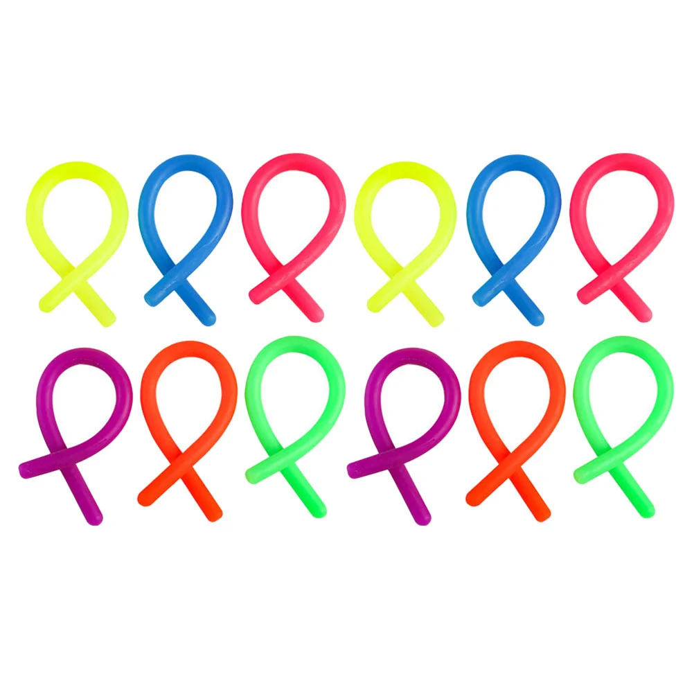 

12pcs Toys Stretch String Toys Sensory Toys Stretch Rope Toys (Assorted Color)