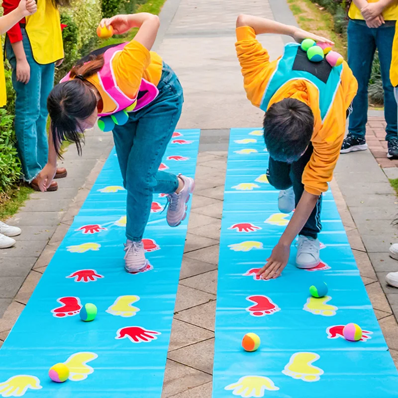 Adult Kids Hand And Feet Game Jumping Carpet Mat Teamwork Activities Outdoor Fun Sports Buiten Speelgoed Voor Kinderen