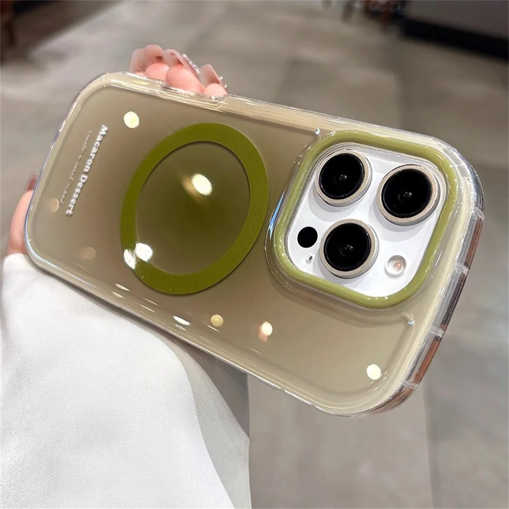 Magsafe Magnetic Gradient Glossy Phone Case with Wireless Charging Capability