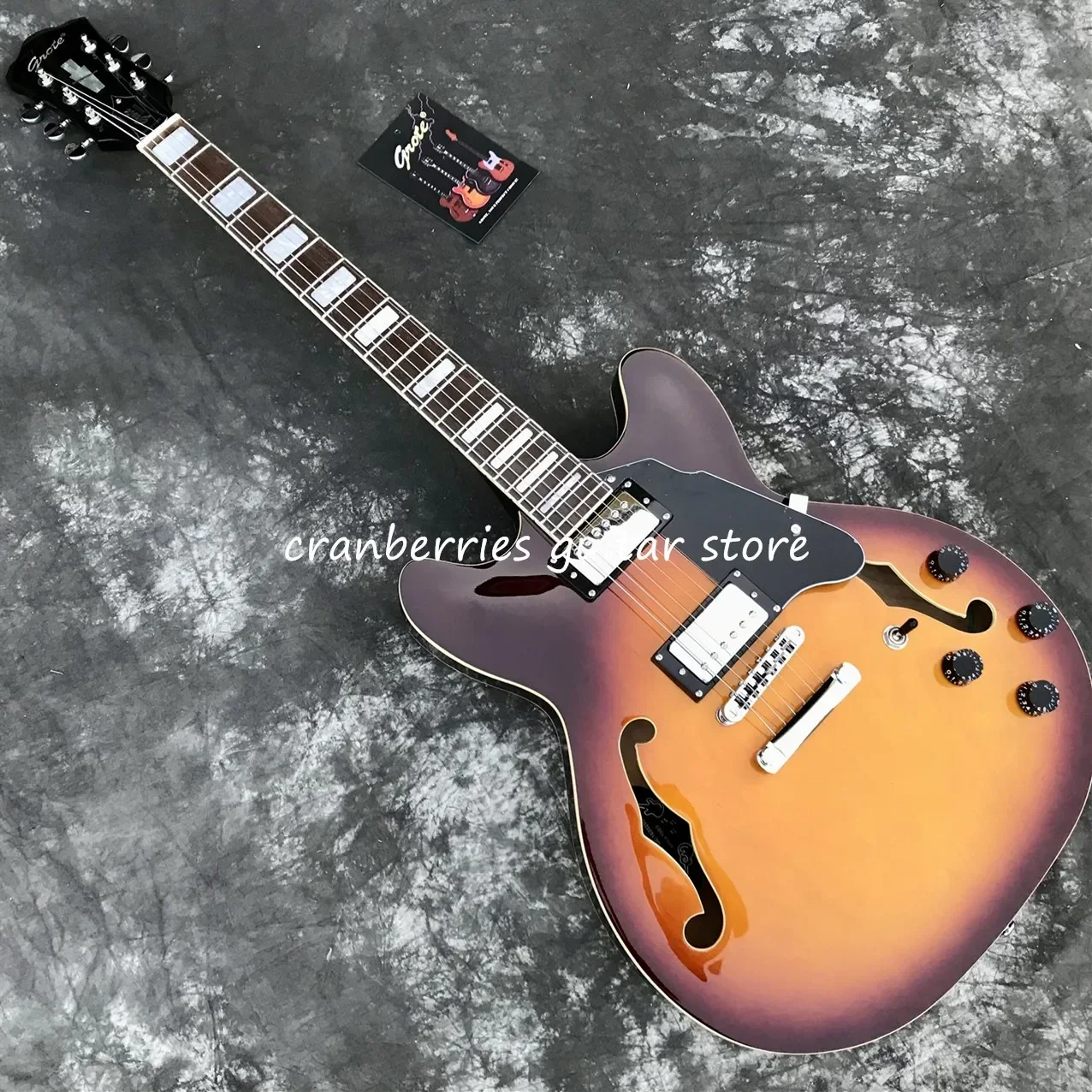 

Grote Jazz Model Electric Guitar, Good Qiuality,Tobacco Burst Vintage color,6 Strings Guitar,Free Shipping