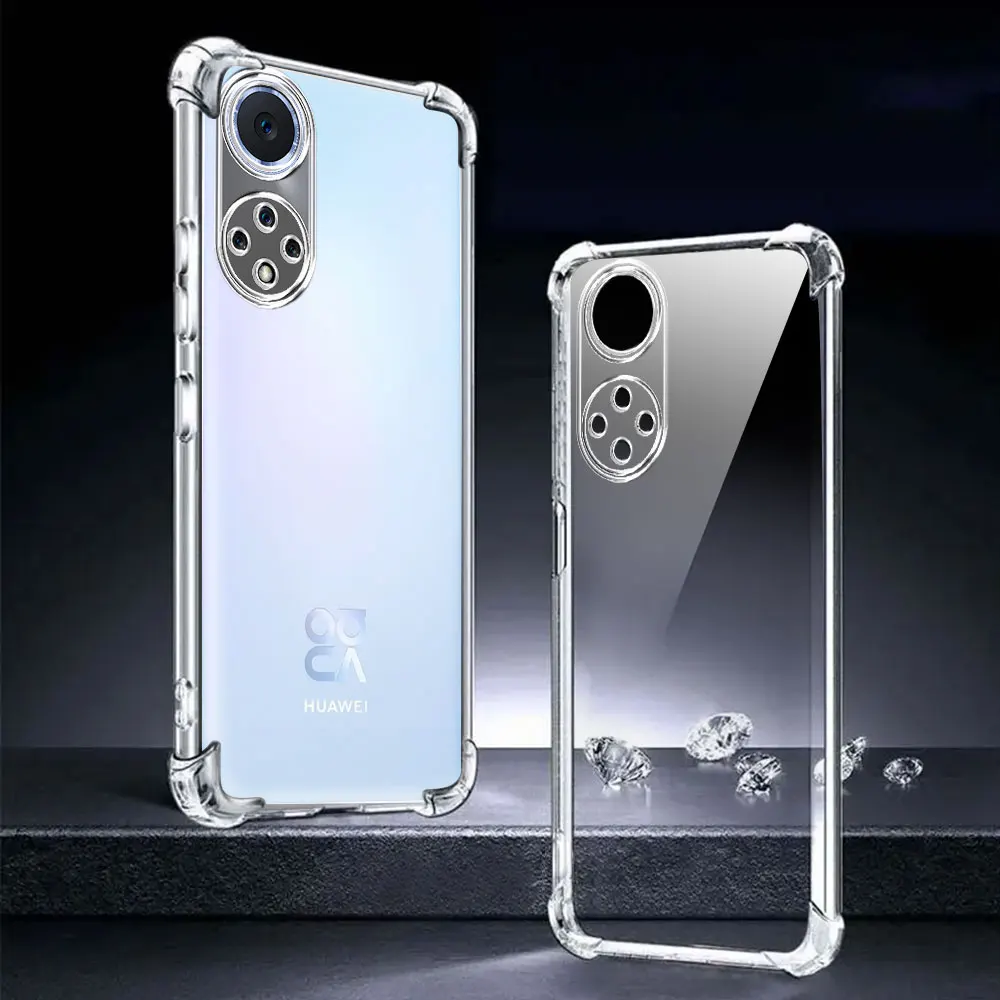 Shockproof TPU Clear Silicone Phone Case with Airbag Protection - Soft and Durable Back Cover