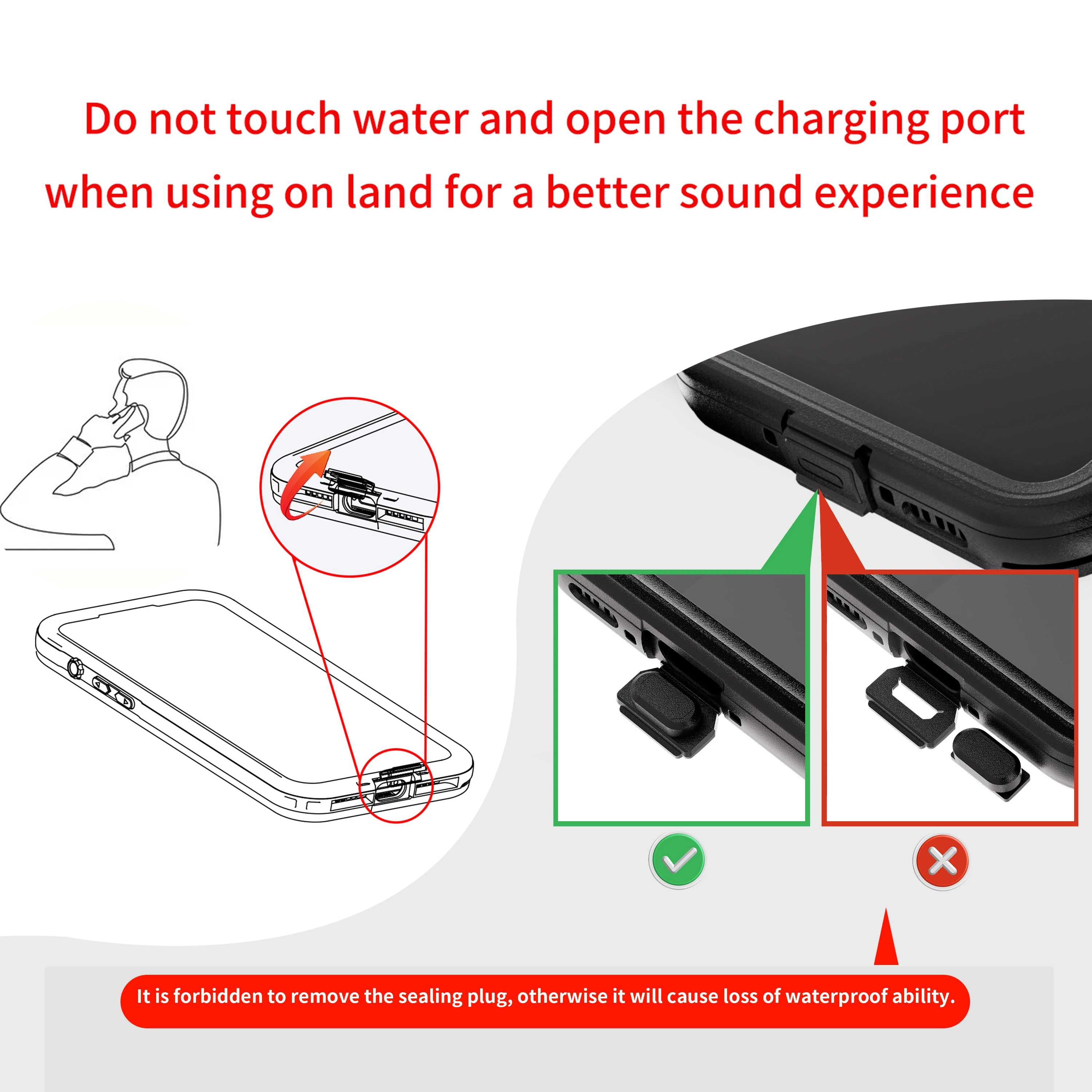 Shellbox IP68 Waterproof Full-Body Protective Case for Outdoor Swimming and Diving