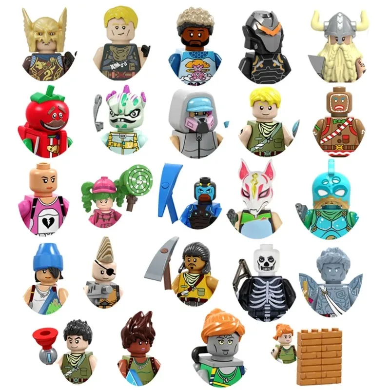 Night Game Action Figure Models Toys Zoey Voyar Blocks Skull Trooper Minifigures Game Dark Small Doll For Boy Hot Movie