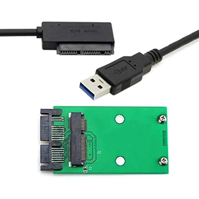 

USB2.0 Adapter Card USB to mSATA SSD 1.8" Micro 16pin Converter T3EB