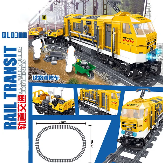Rail transit series high-speed train steam train  building blocks toy small particle model 1