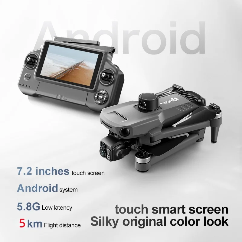 Nuovo giunto cardanico a 3 assi per drone GPS 8K con fotocamera HD professionale touch screen FPV 360 ° Giocattoli drone senza spazzole per evitare ostacoli telescopici - immagine 2