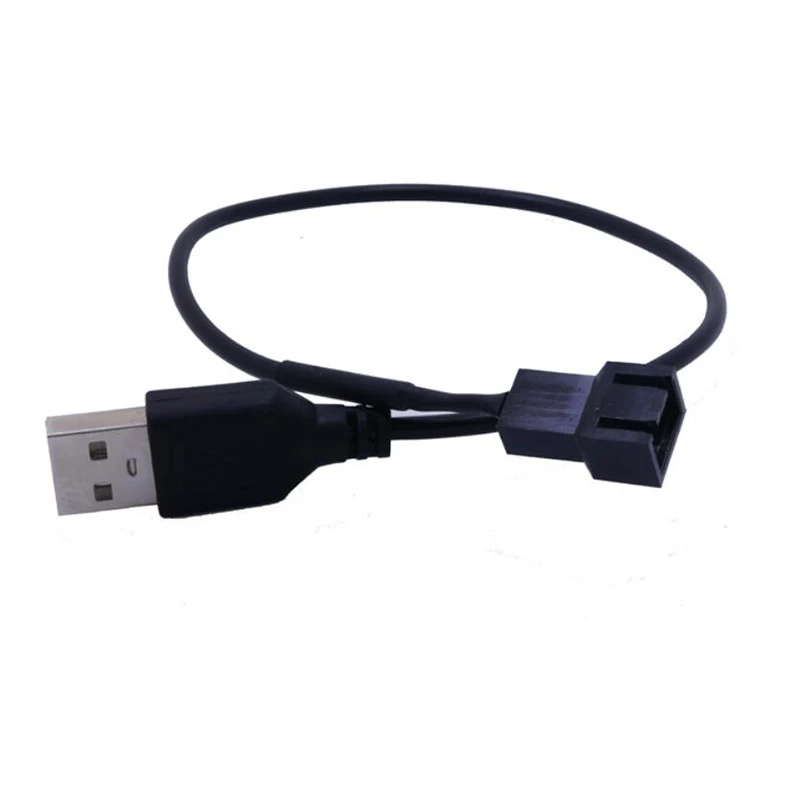 

5V PC Fan Power Cable 30cm 3/4 Pin Computer Connector Adapter Connect 3pin Or 4pin Fan To USB Adapter Cables D6