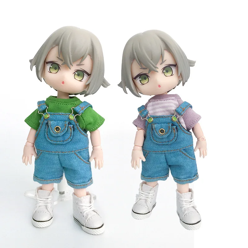 Multi Color Ob11 Doll Clothes Short Sleeve Stripe Dolls Sweater T-Shirt Doll Bottoming Shirt For Ymy Dod P9 1/12bjd Doll Molly 4