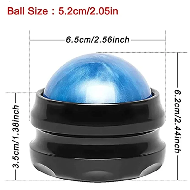 Manual Massage Roller Ball Massager Body Pain Relief  Therapy Foot Back Waist Hip Relaxer Stress Release Muscle Relaxation