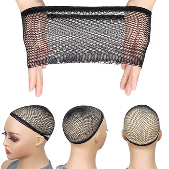 5 Pcs/Pack New Stretchable Elastic Hairnets Fashion Mesh Weaving Wigs Cap For Women Making Wig Tools