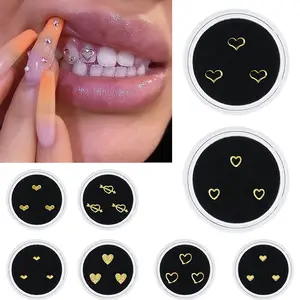 2Box Acrylic Diamond Dental Material Teeth Stud Tooth Gems Jewelry Kit With  Glue