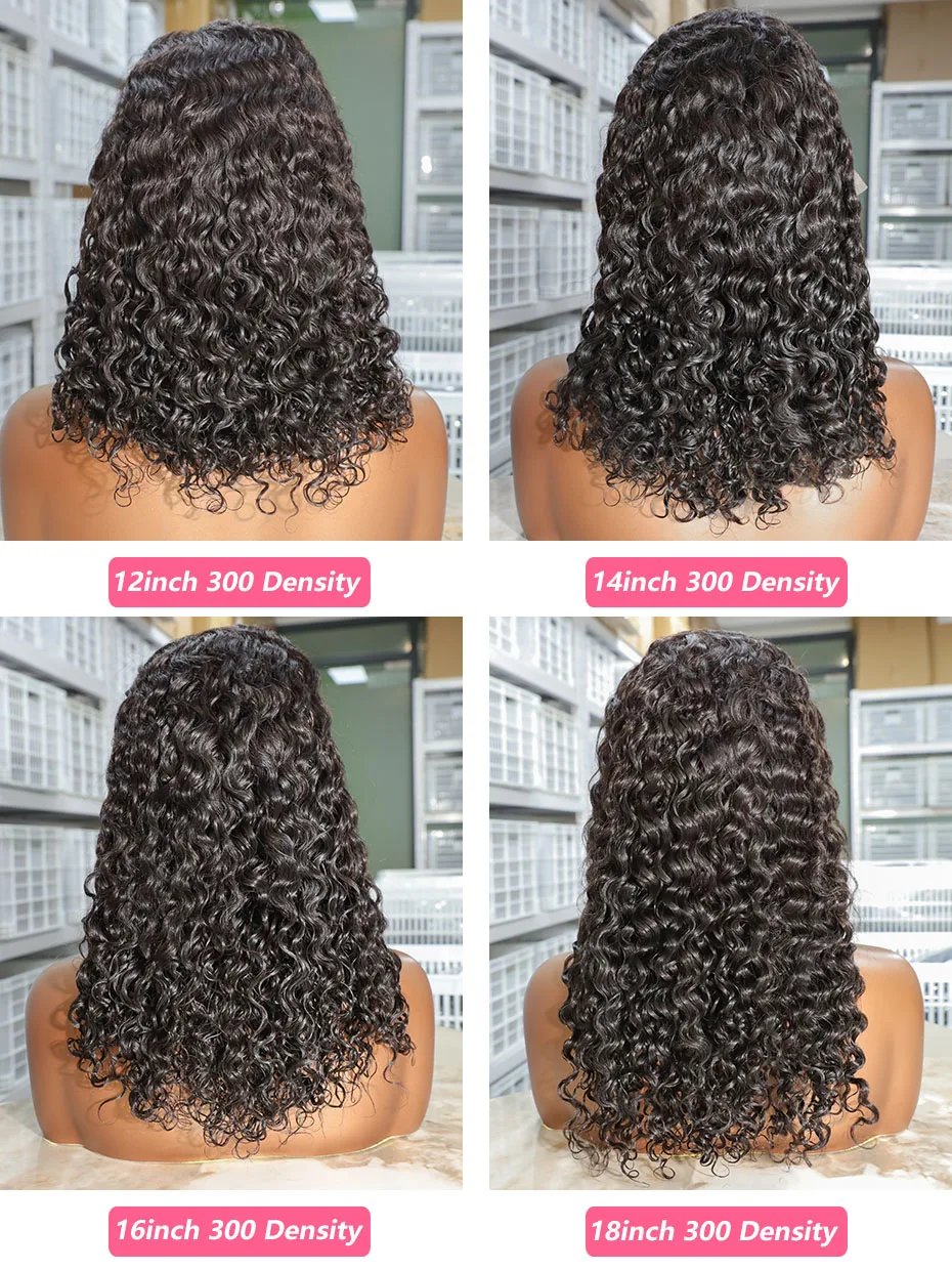 Parrucche per capelli umani al 100% 13x4 bagnate e ondulate grezze vietnamite super doppie disegnate 5x5 parrucche frontali trasparenti con onda d'acqua 250 densità 300 - immagine 6
