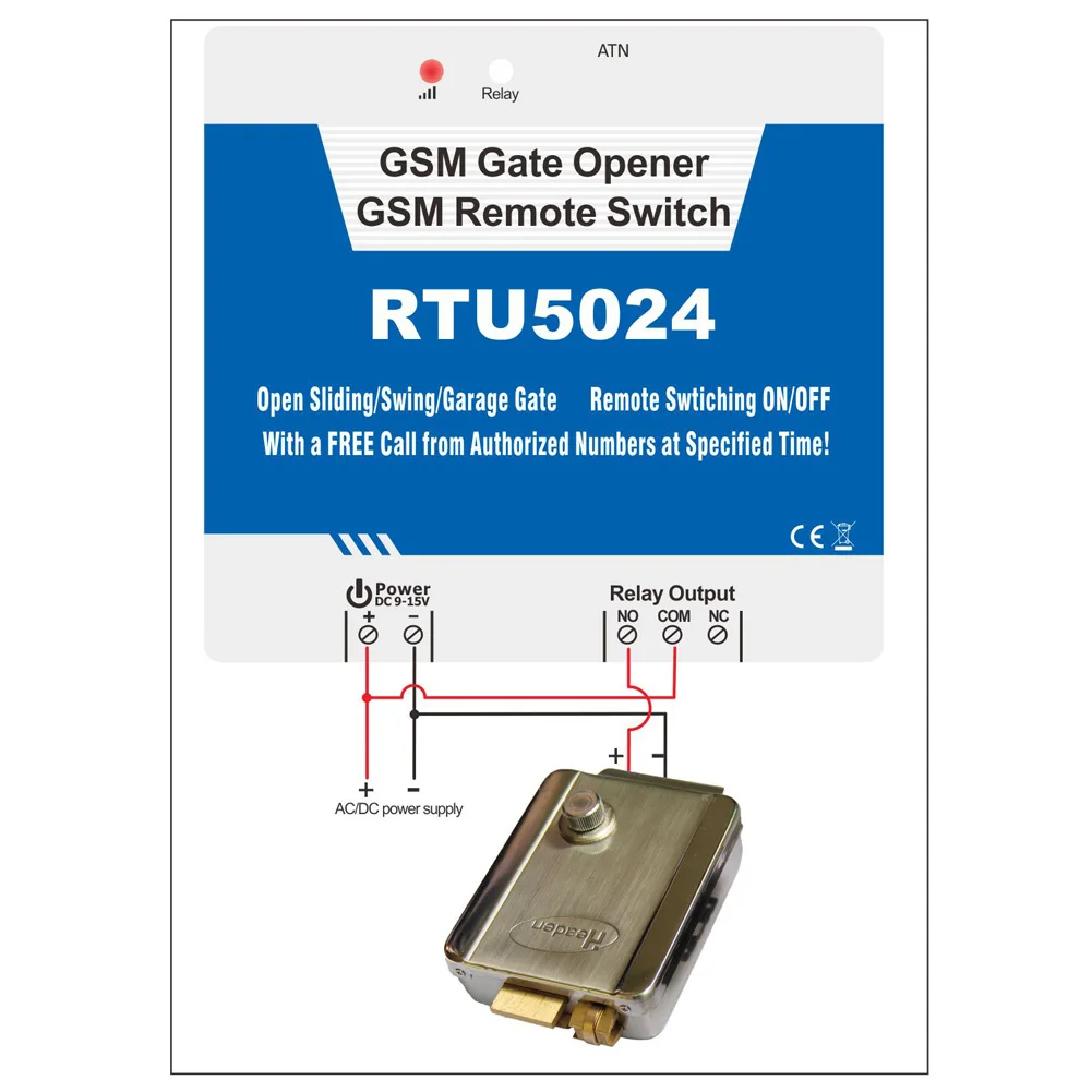 GSM 2G LTE 게이트 오프너 G202 SMS 원격 제어 싱글 릴레이 스위치 (슬라이딩/스윙 차고 게이트 오프너 교체용)