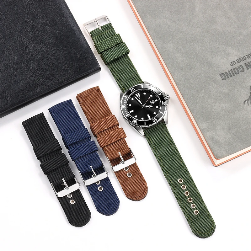 Cinturino Universale 16Mm 18Mm 20Mm 22Mm 24Mm Cinturino Elastico In Nylon Morbido Per Cinturino Sportivo In Tessuto Traspirante Seiko