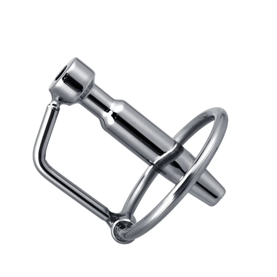 Hollow Stainless Steel Penis Plug With Glans Rings Urethral Catheter Sounding Dilators Metal Insertion Rods Sex Toy For Men urethral dilator silicone urethral dilator