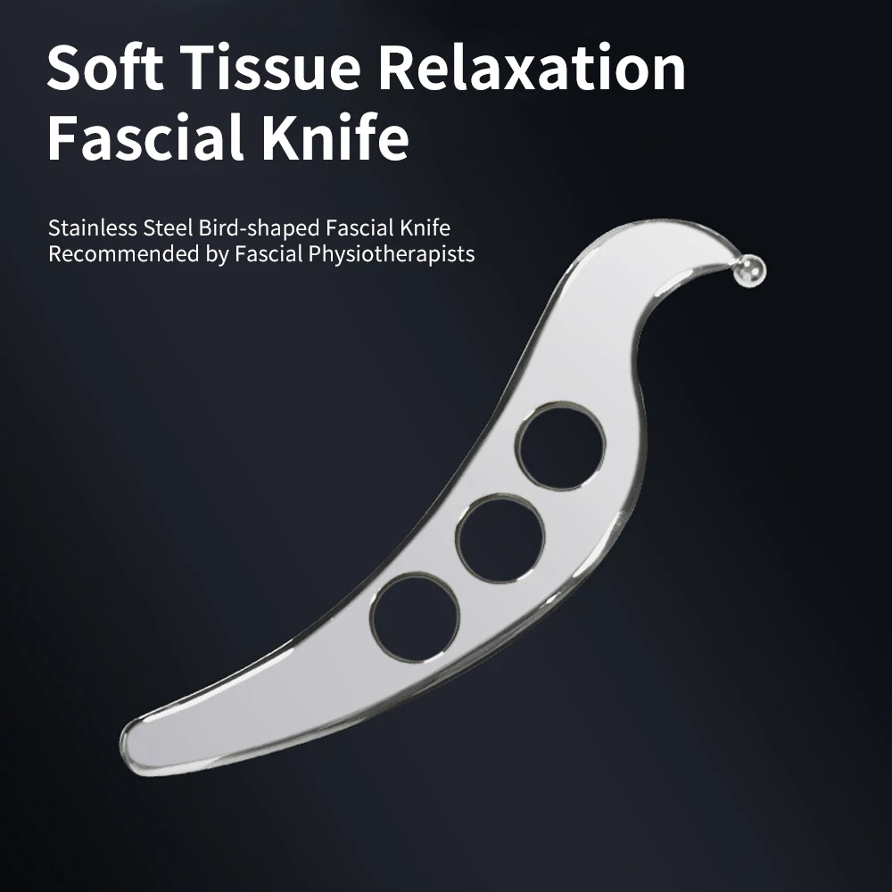 Fascia Knife Myofascial Release Pressure Tools Bird Shape Stainless Steel Gua Sha Scraper Physical Therapy Acupoint Massager
