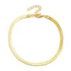 HIPEE tendance acier inoxydable plat serpent os chaîne Bracelet pour femmes hommes 2/3/4/5MM largeur serpent chaîne bracelets bijoux cadeaux de fête