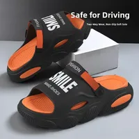 New 2025 Men's Slippers Summer Driver Outdoor Wear Home Anti-Slip Trendy Beach Sports Sandals Comfortable Breathable Slip-On