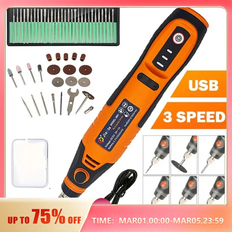 21000Rpm Usb Cordless Rotary Tool Dremel Mini Trapano Per Incisione Penna Elettrica Usb Mini Trapano Wireless Con Accessori Set Fai Da Te