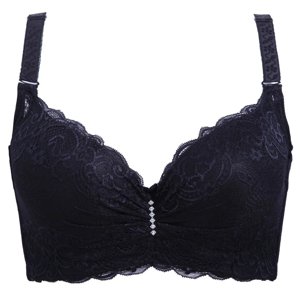 Bra 32-46 Women Lace bralette Sleepwear Brassiere Thin Cup B C D E F  soutien gorge Black White Soft