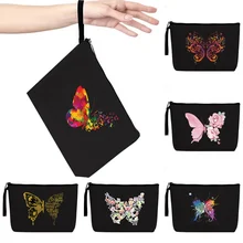

Ladies New Cosmetic Bag Butterfly Print Series Wallet 2022 Fashion Travel Storage Mobile Phone Cosmetics Sundries Handbag