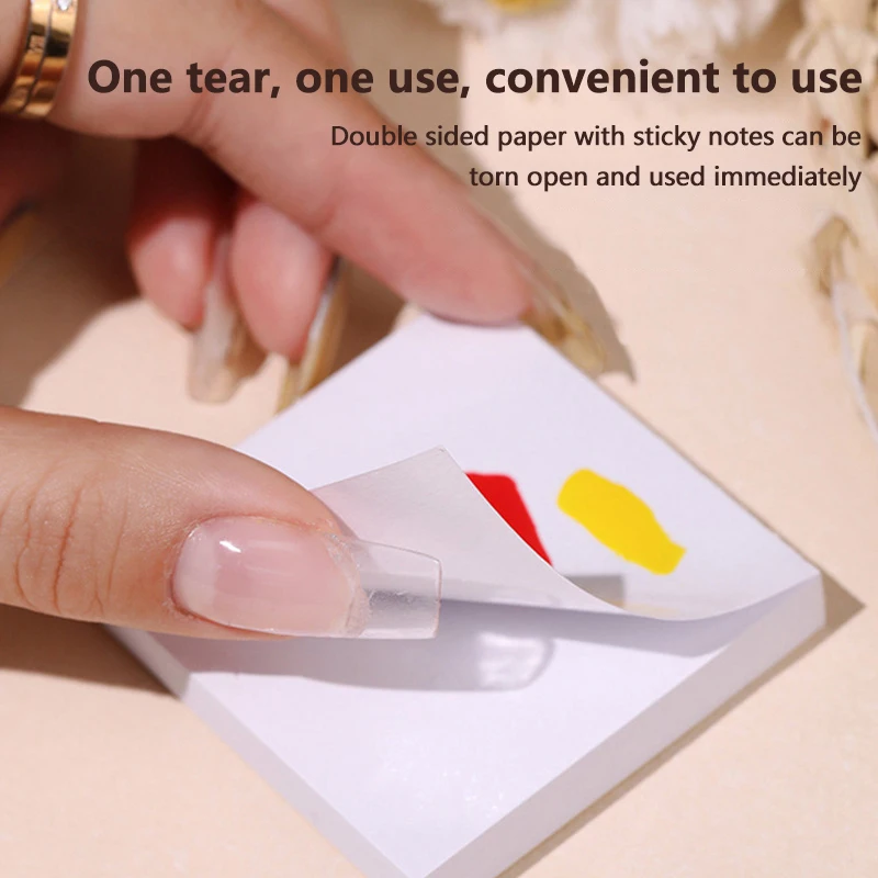 50Pcs Nail Gel Palette Painting Tool Waterproof Nail Polish Color Mixing Tray Disposable Tearable Color Tinting Paper Glue Book