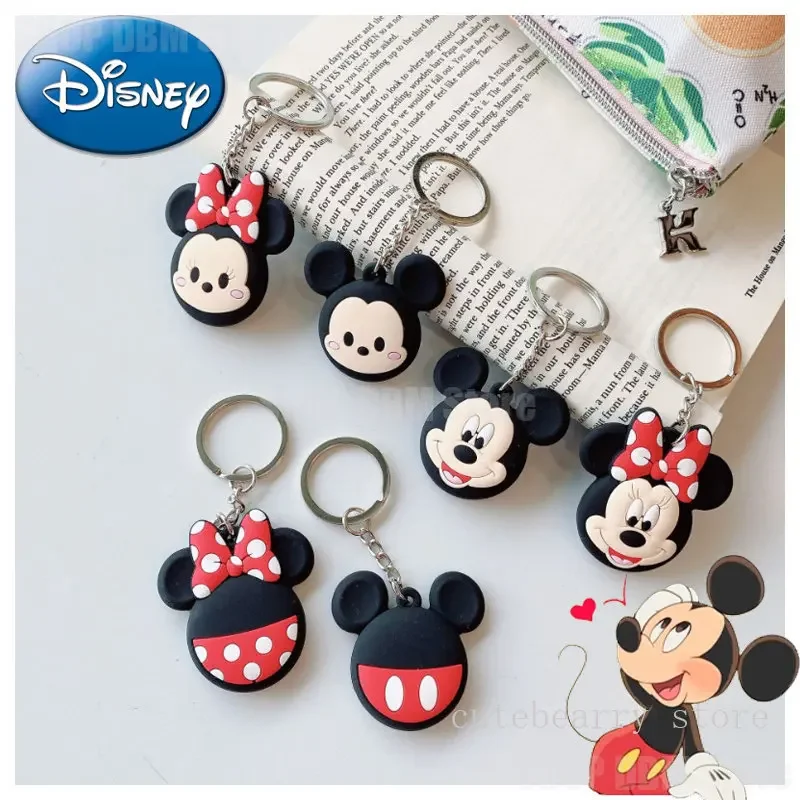 Disney Mickey Minnie Mouse for Apple Airtag Case Soft Anti-scratch Protective Sleeve Airtag Anti-lost Protection Cover Keychain