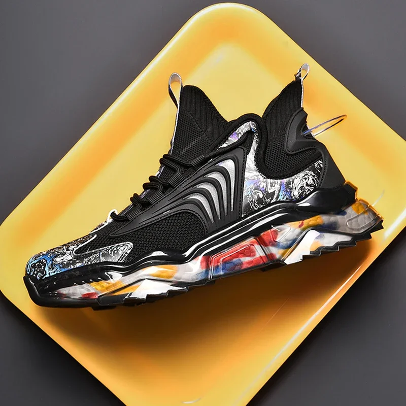 

Кроссовки сетчатые для мужчин и женщин, Повседневная дышащая спортивная эластичная Нескользящая удобная обувь с вулканизированной подошвой