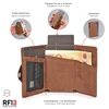 Pop-Up Credit Card Case with RFID Protection Genuine Leather  Wallet with Compartment for Notes and Coins for Men and Women 2